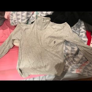 PINK Victoria’s Secret Long Sleeve Cutout Shirt